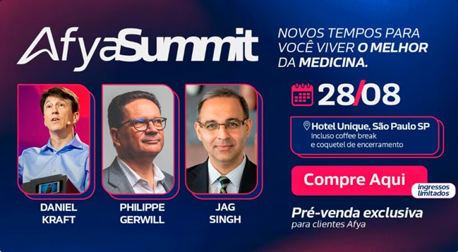  Começa venda de ingressos para o Afya Summit 2024, evento que trará grandes nomes da medicina e IA ao Brasil